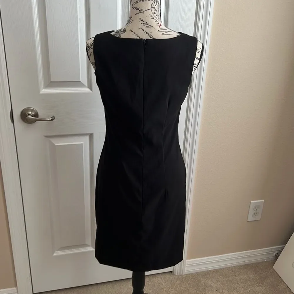 Dressbarn Black Sleeveless Sheath Dress Career Office Party‎ Cocktail Size 6